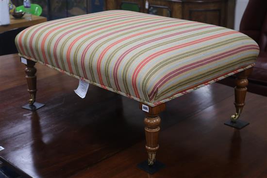 A Duresta Victorian style footstool, W.96cm